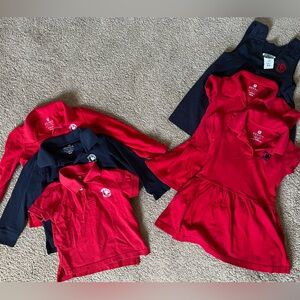 Primrose Dennis Uniforms Kids Button Down Shirts and dresses- size 3/4 lot